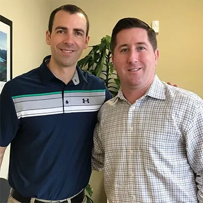 Frank with Dr. Devon Coughlin, chiropractor in Mt Laurel Township NJ