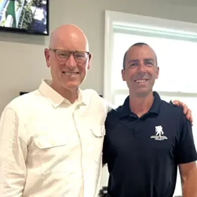 Seth with Dr. Devon Coughlin, chiropractor in Mt Laurel Township NJ