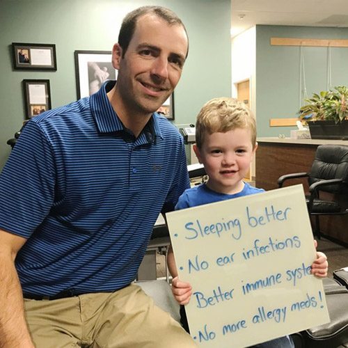 Chiropractor Mt Laurel Township NJ Devon Coughlin With Happy Patient